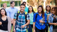 Group of students walking.